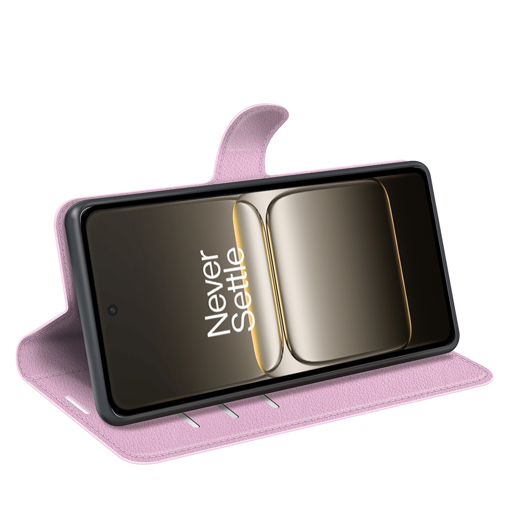 Litchi könyv tok OnePlus Nord 5 5G - rózsaszínű