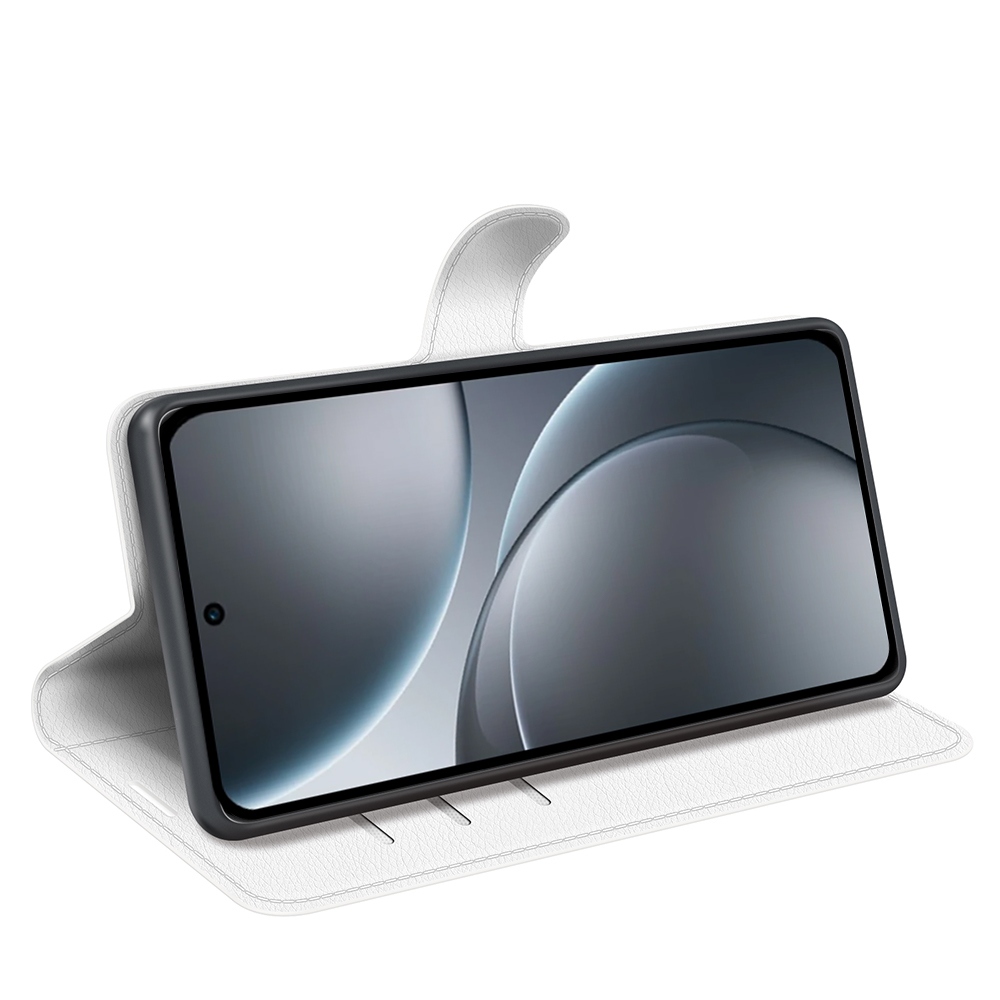 Litchi könyv tok az Oppo Find X9 5G-hez - fehér