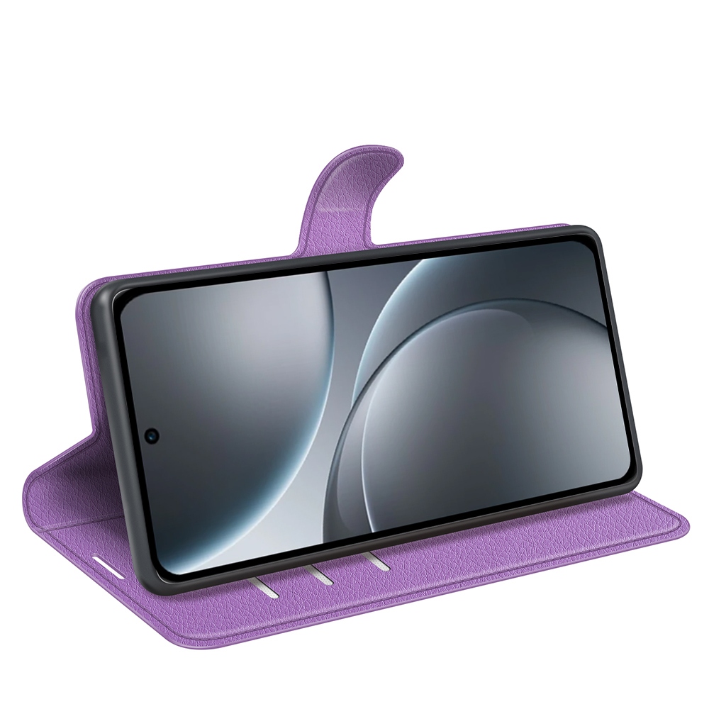 Litchi könyv tok az Oppo Find X9 5G-hez - lila