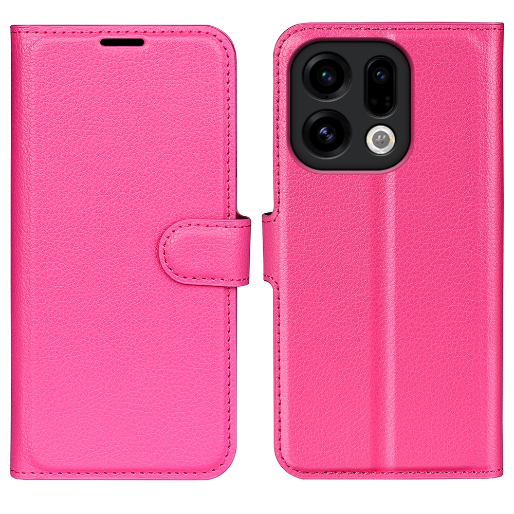 Litchi könyv tok Oppo Find X9 5G - rózsa