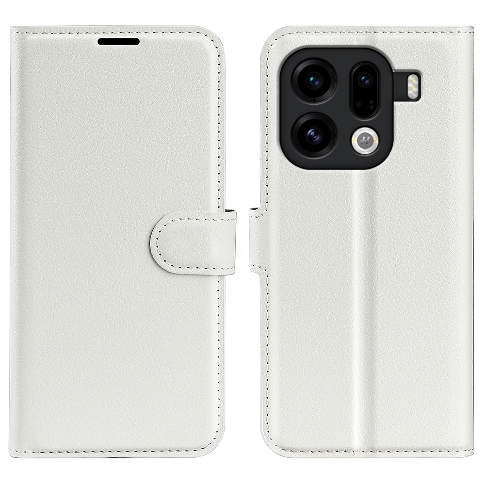Litchi könyv tok Oppo Find X9 Pro 5G-hez - fehér