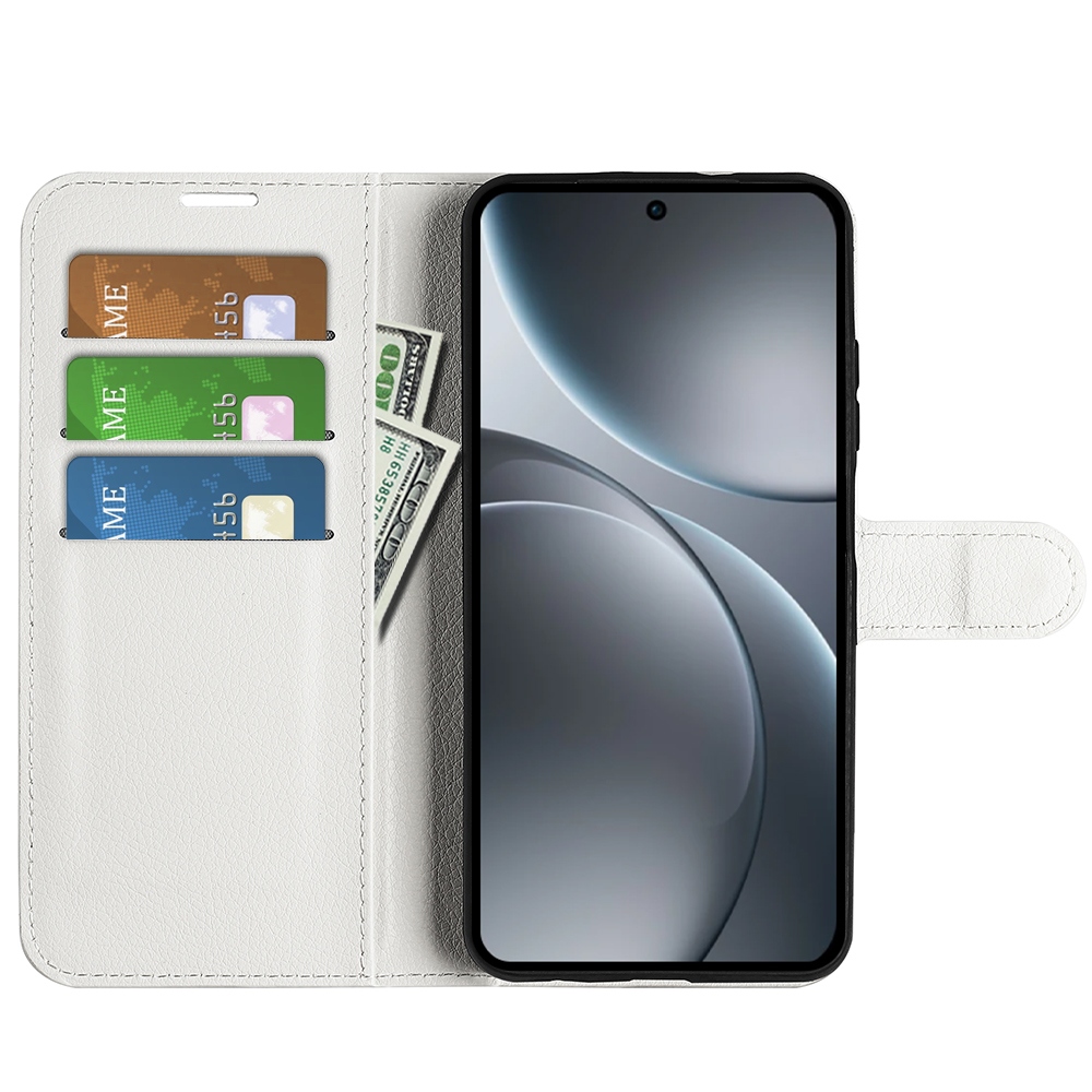 Litchi könyv tok Oppo Find X9 Pro 5G-hez - fehér