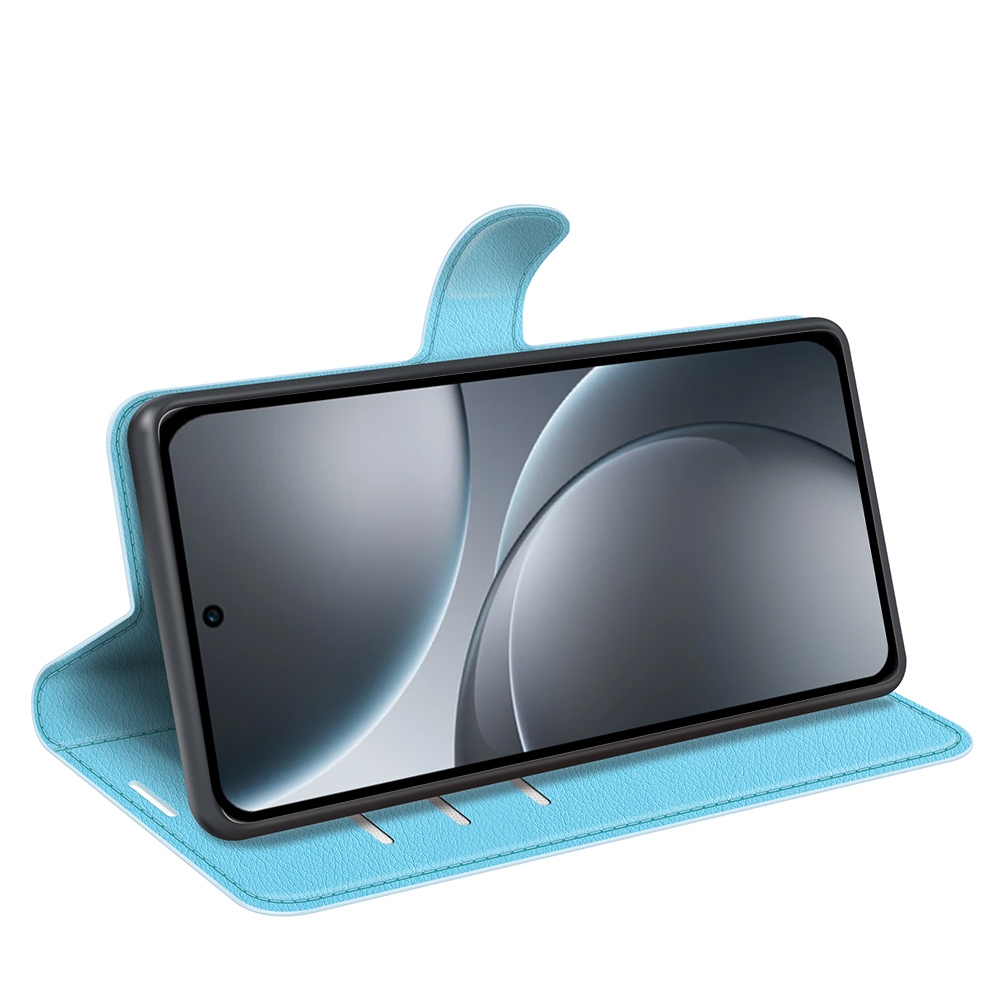 Litchi könyv tok Oppo Find X9 Pro 5G - kék