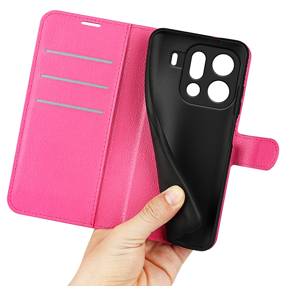 Litchi könyv tok Oppo Find X9 Pro 5G - rózsa