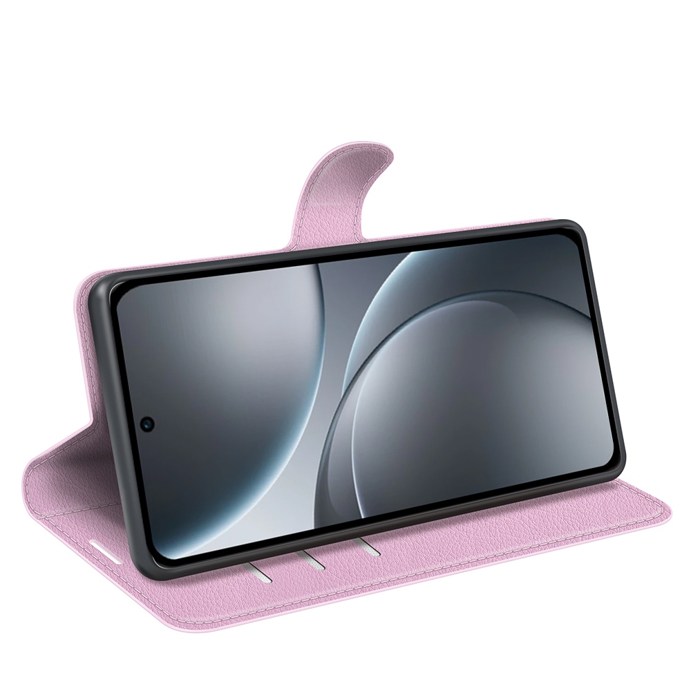 Litchi könyv tok az Oppo Find X9 Pro 5G készülékhez - rózsaszín