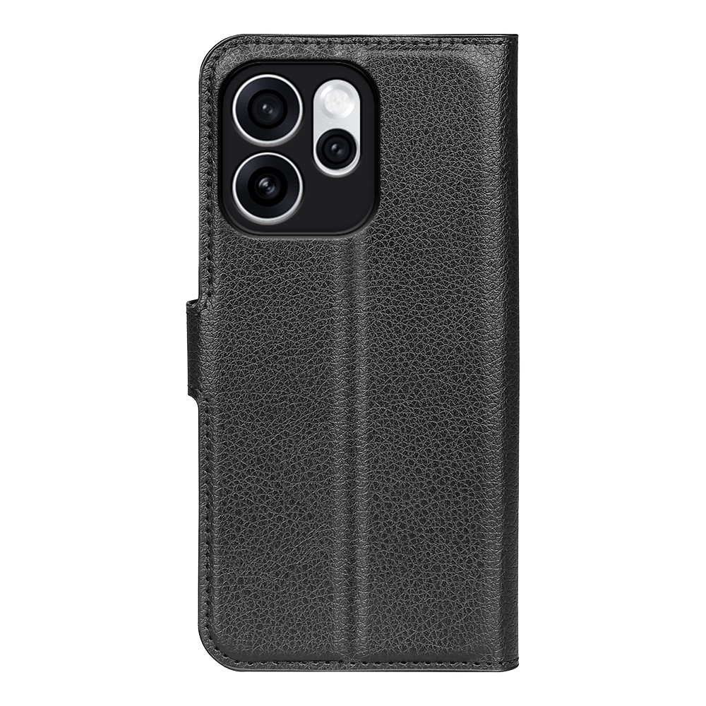 Litchi könyv tok az Oppo Reno 15 Pro 5G-hez - fekete