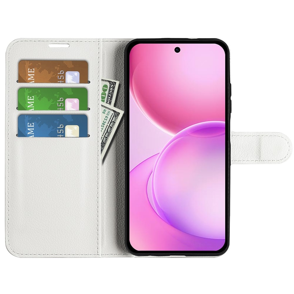 Litchi könyvformájú tok az Oppo Reno 16 5G-hez – fehér