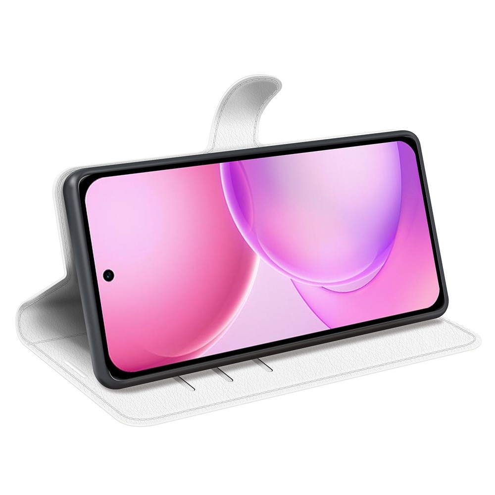 Litchi könyvformájú tok az Oppo Reno 16 5G-hez – fehér