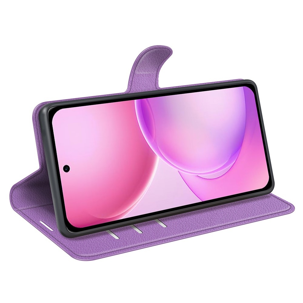 Litchi könyvformájú tok az Oppo Reno 16 5G-hez – lila