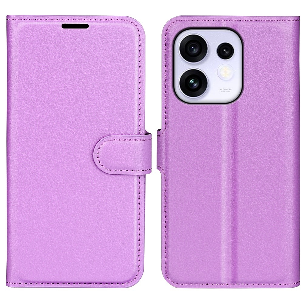 Litchi könyvformájú tok az Oppo Reno 16 5G-hez – lila