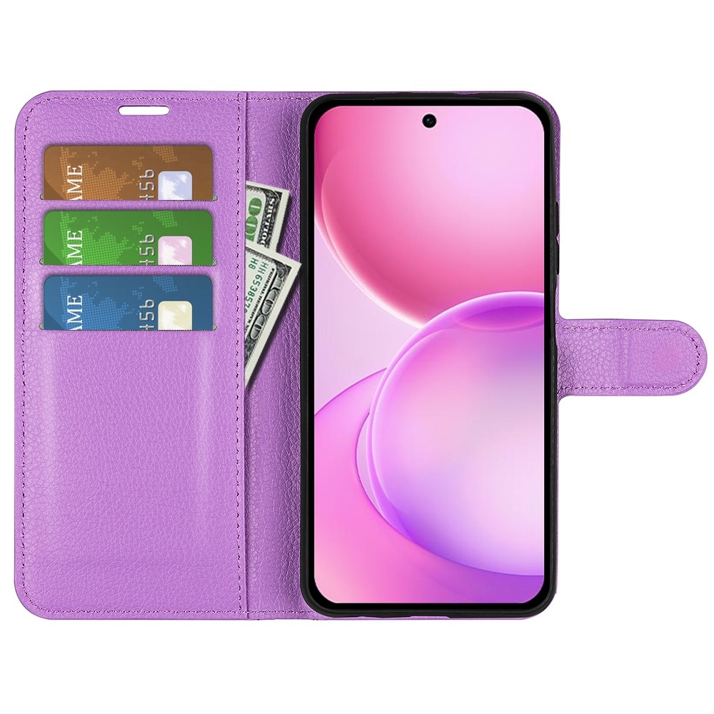 Litchi könyvformájú tok az Oppo Reno 16 5G-hez – lila