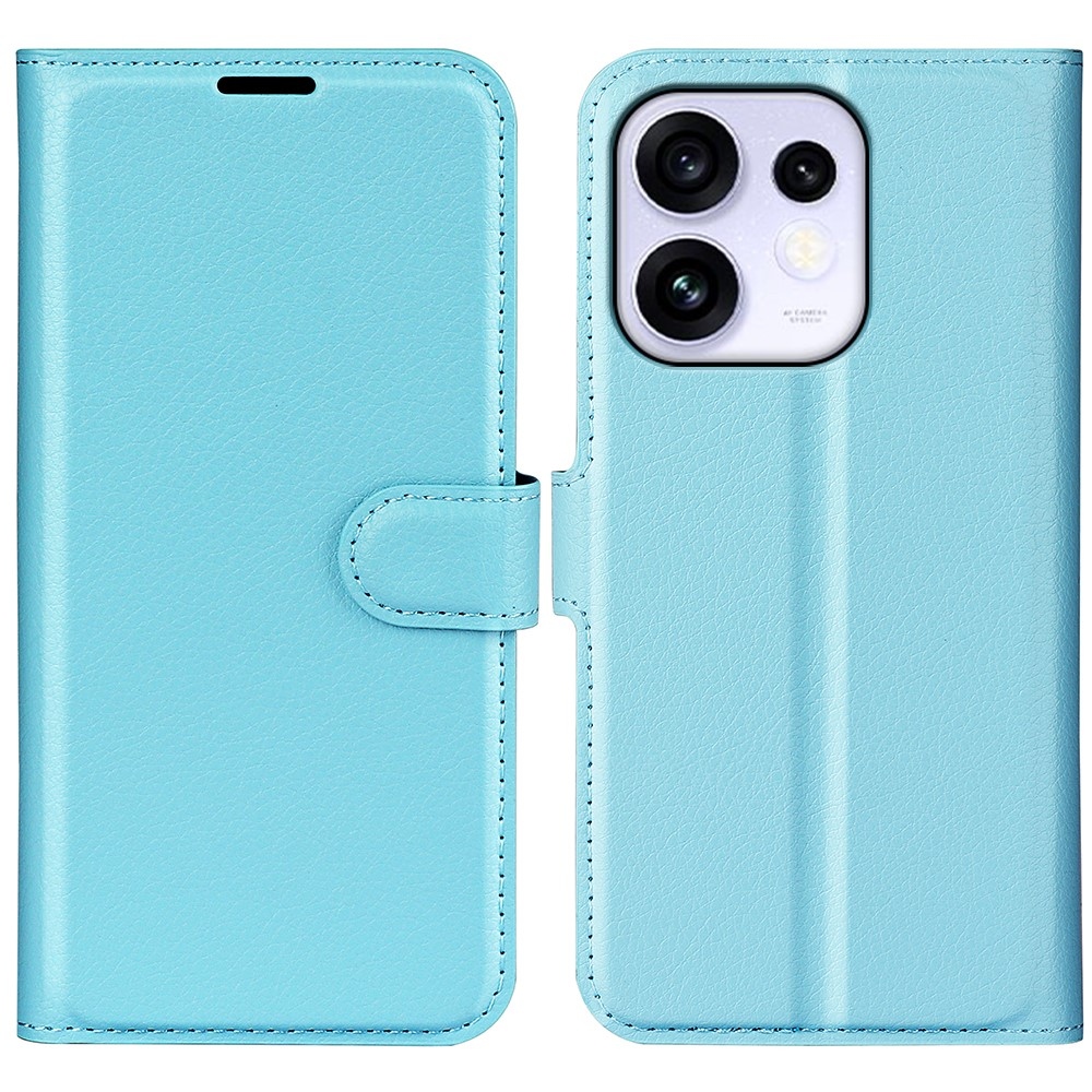 Litchi könyvformájú tok az Oppo Reno 16 5G-hez – kék