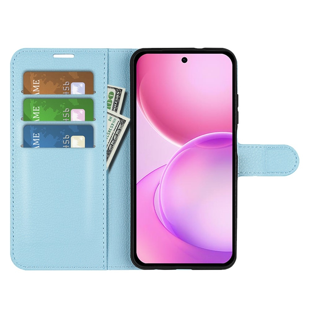 Litchi könyvformájú tok az Oppo Reno 16 5G-hez – kék
