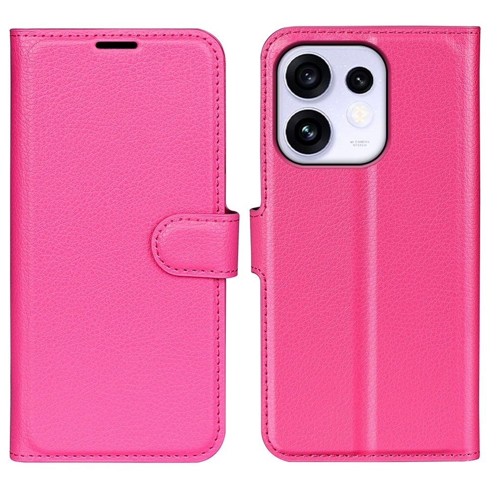 Litchi könyvformájú tok az Oppo Reno 16 5G-hez – rózsaszín