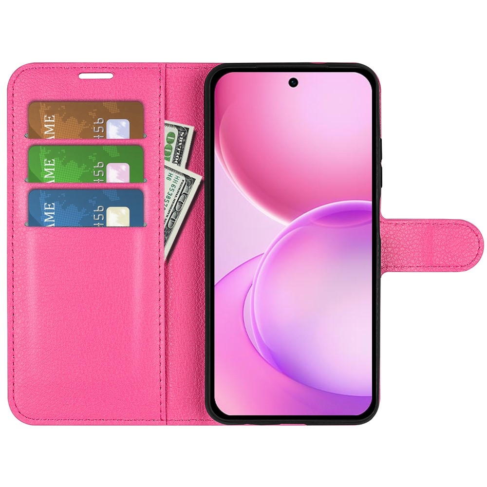 Litchi könyvformájú tok az Oppo Reno 16 5G-hez – rózsaszín