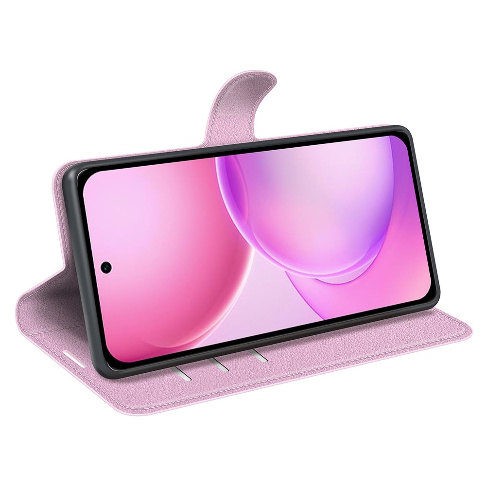 Litchi könyvszerű tok az Oppo Reno 16 5G-hez – rózsaszín