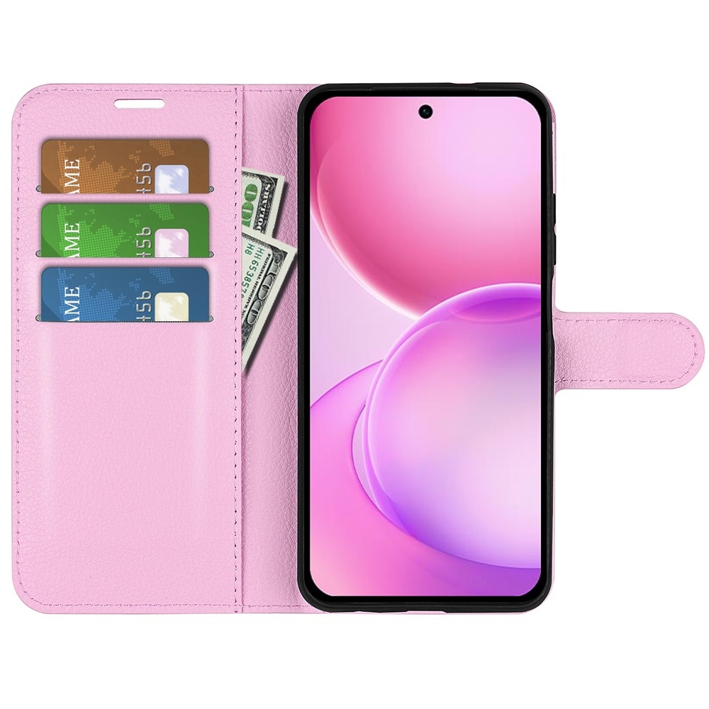 Litchi könyvszerű tok az Oppo Reno 16 5G-hez – rózsaszín