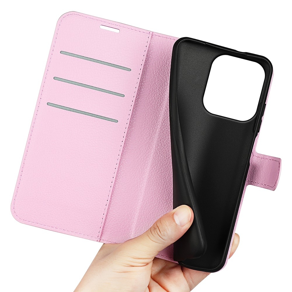 Litchi könyvszerű tok az Oppo Reno 16 5G-hez – rózsaszín