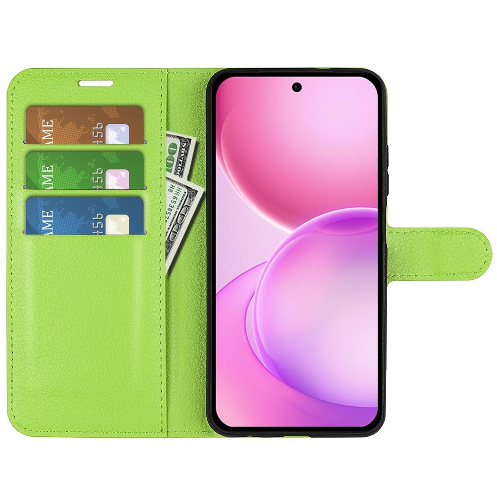 Litchi könyvformájú tok az Oppo Reno 16 5G-hez – zöld