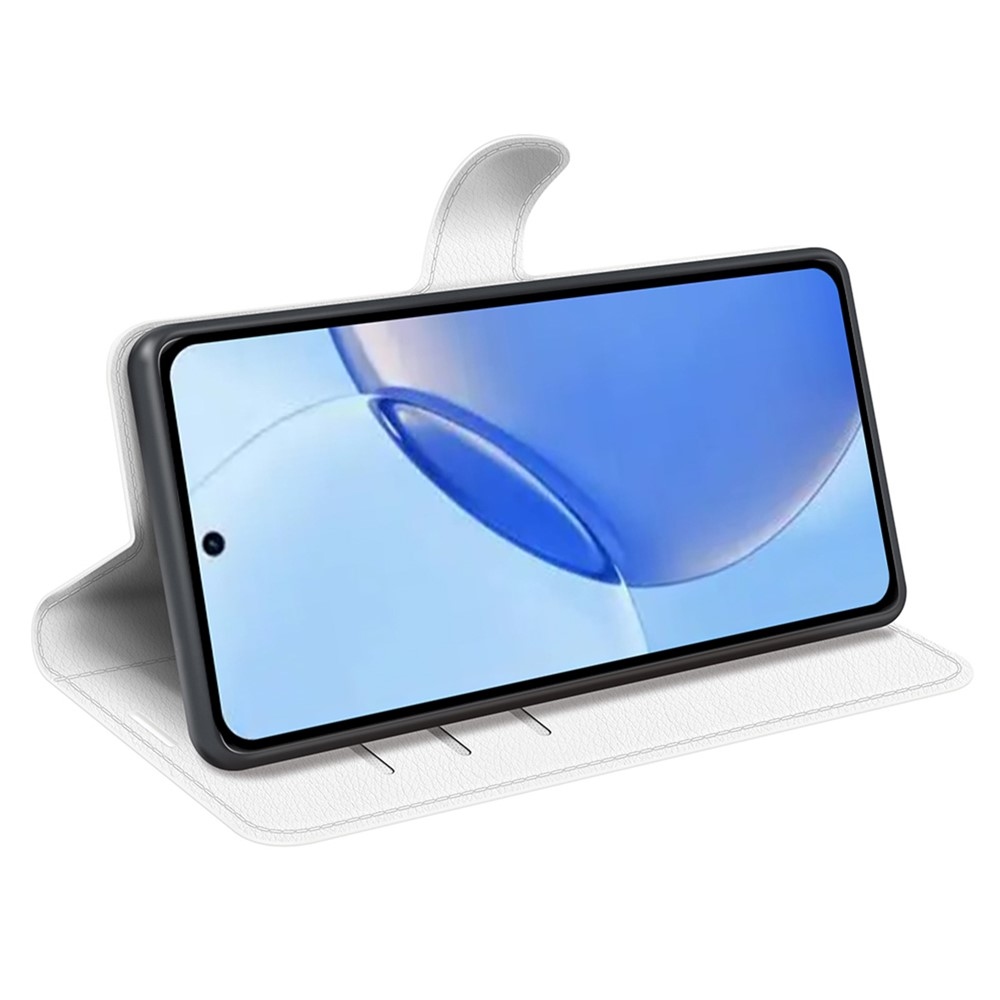 Litchi könyvtáska a Realme 16 Pro 5G készülékhez - fehér