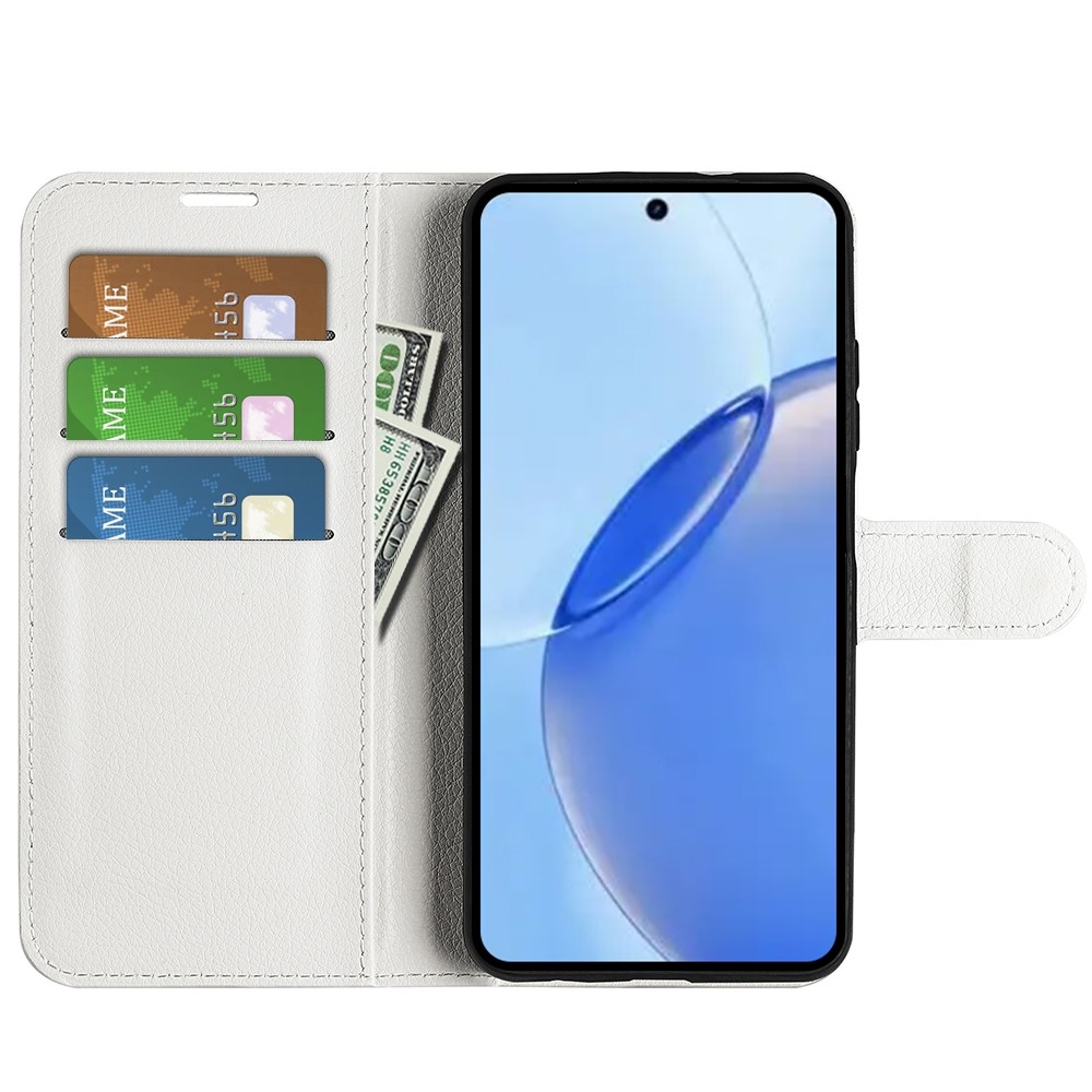 Litchi könyvtáska a Realme 16 Pro 5G készülékhez - fehér