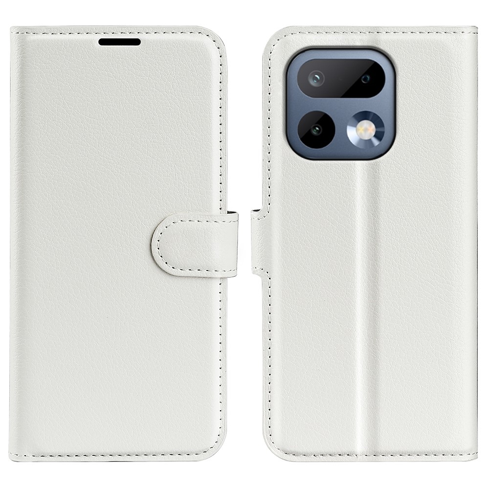 Litchi könyvtáska a Realme 16 Pro 5G készülékhez - fehér