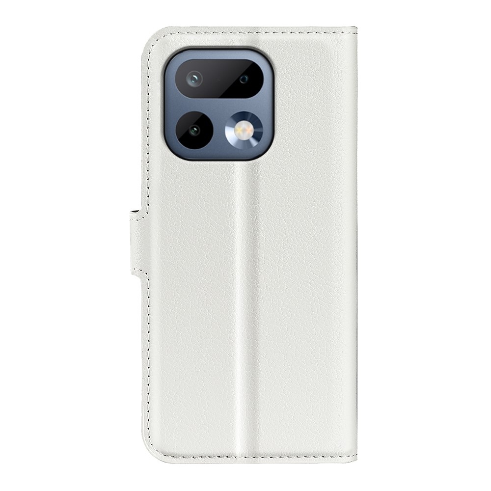 Litchi könyvtáska a Realme 16 Pro 5G készülékhez - fehér
