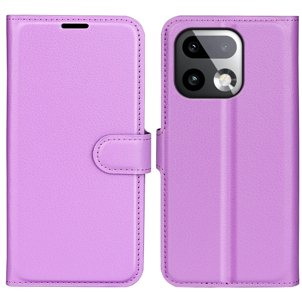 Litchi könyvtáska a Realme 16 Pro+ 5G készülékhez - lila