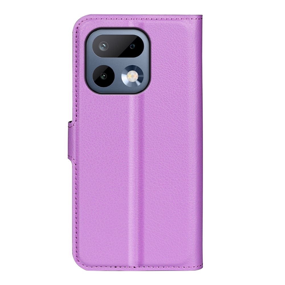 Litchi könyvtáska a Realme 16 Pro 5G készülékhez - lila