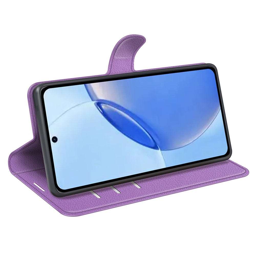 Litchi könyvtáska a Realme 16 Pro 5G készülékhez - lila