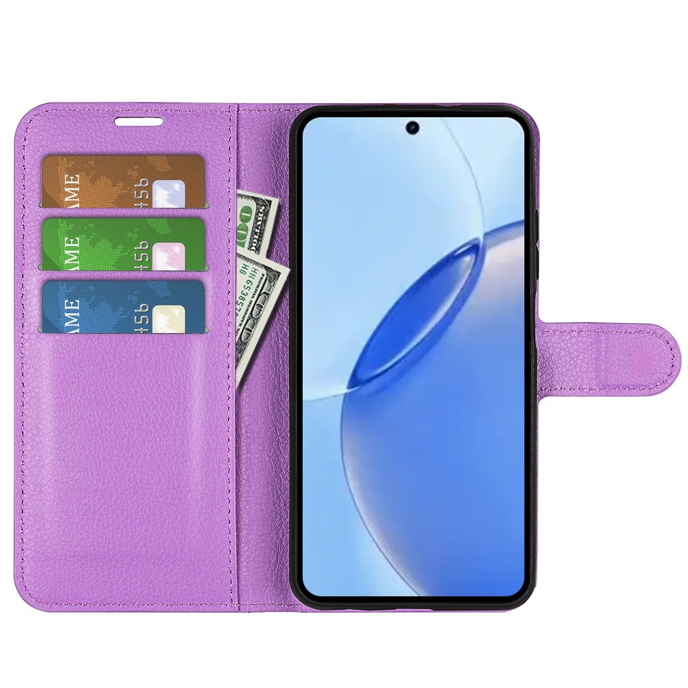 Litchi könyvtáska a Realme 16 Pro 5G készülékhez - lila