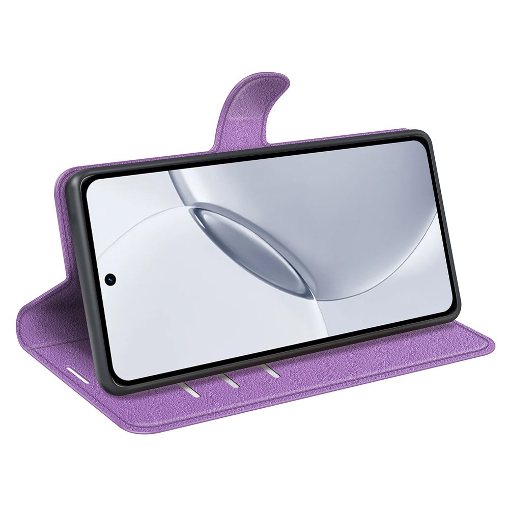 Litchi könyvtáska a Realme 16 Pro+ 5G készülékhez - lila