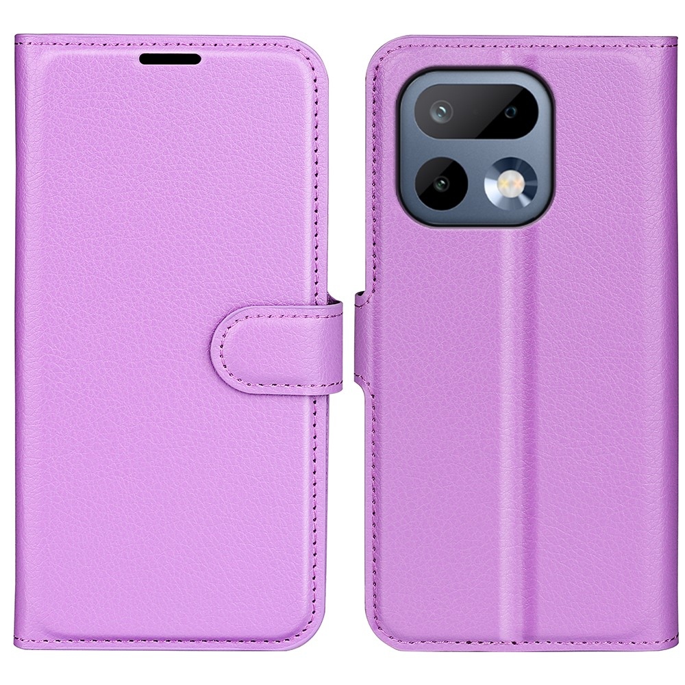 Litchi könyvtáska a Realme 16 Pro 5G készülékhez - lila