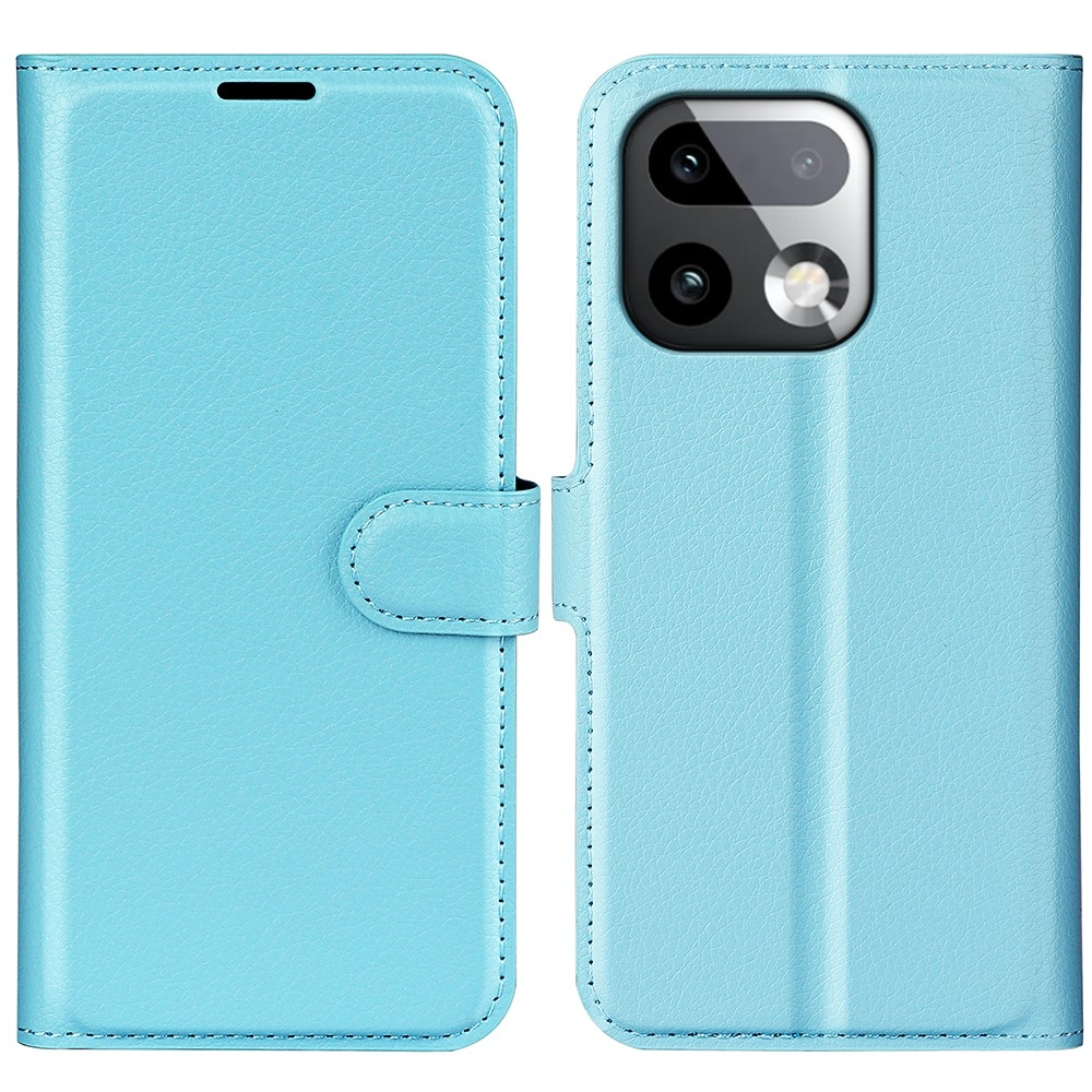 Litchi könyvtáska a Realme 16 Pro+ 5G készülékhez - kék