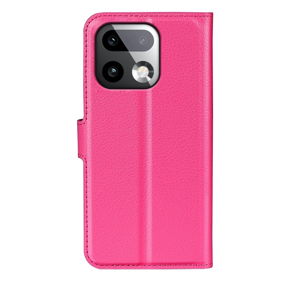 Litchi könyvtáska a Realme 16 Pro+ 5G készülékhez - rózsaszínű