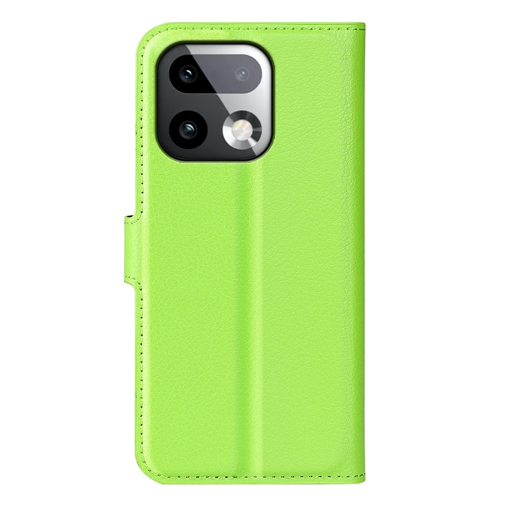 Litchi könyvtáska a Realme 16 Pro+ 5G készülékhez - zöld