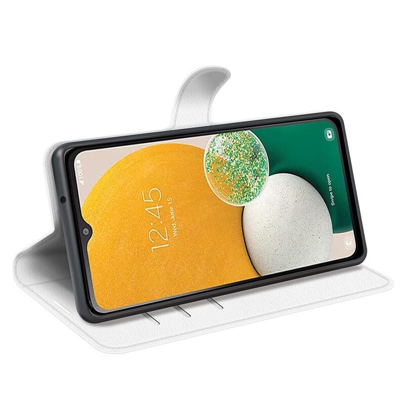 Litchi könyv tok Samsung Galaxy A14 4G/5G - fehér