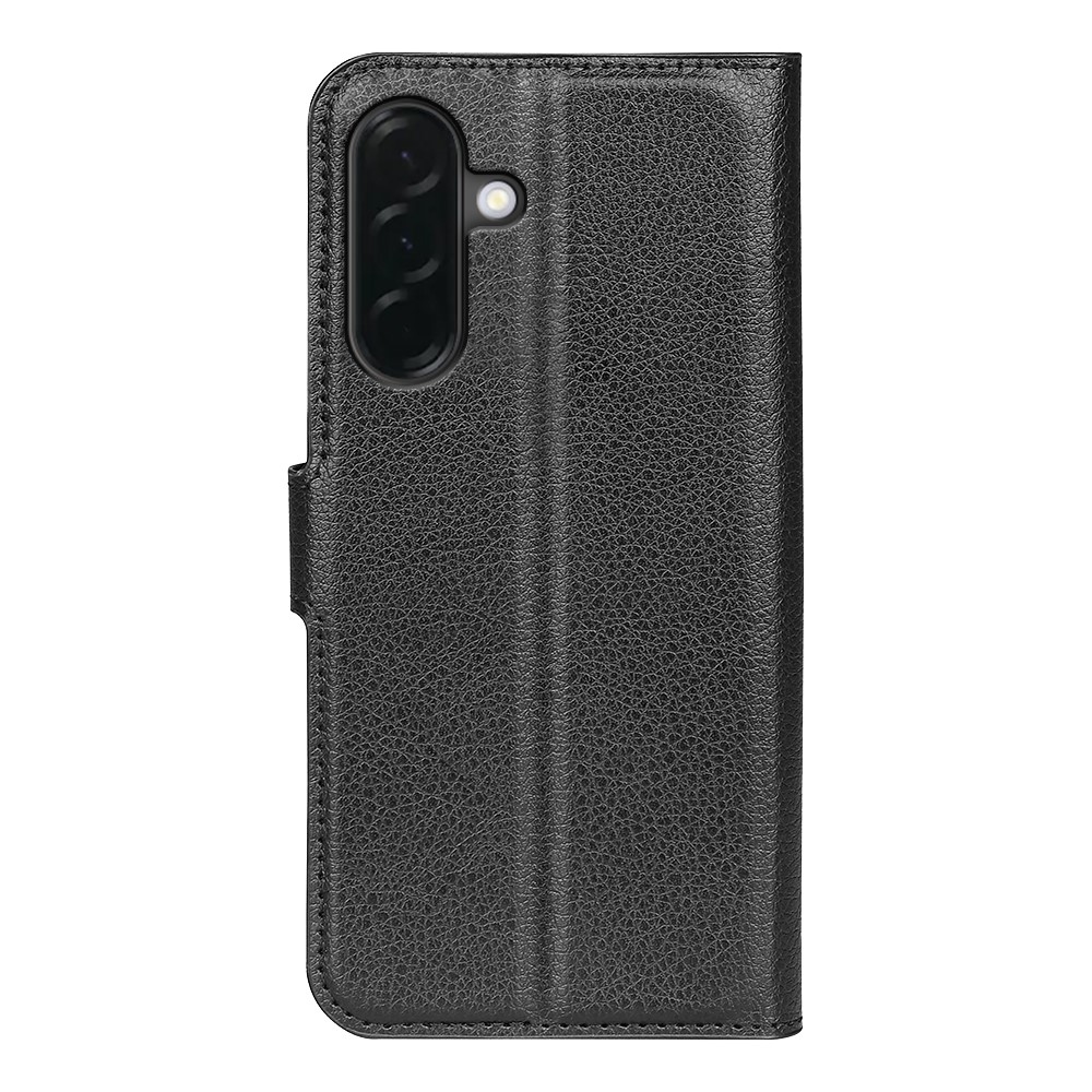 Litchi könyv tok Samsung Galaxy A37 5G - fekete