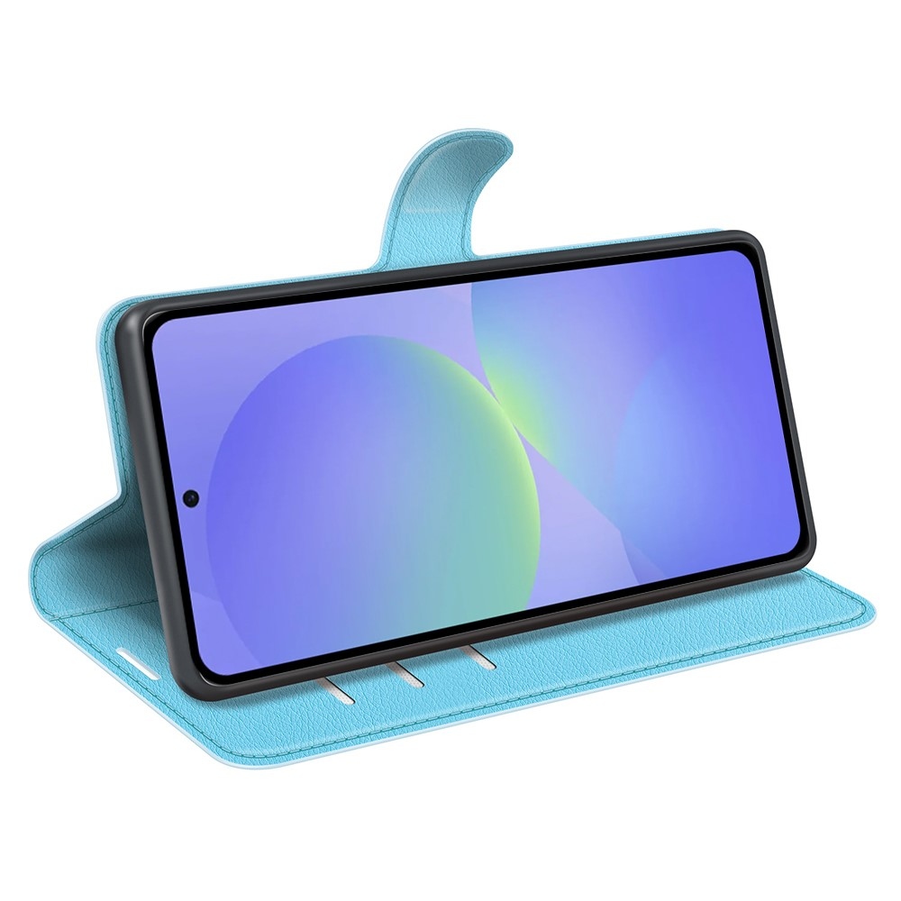 Litchi könyv tok Samsung Galaxy A37 5G - kék