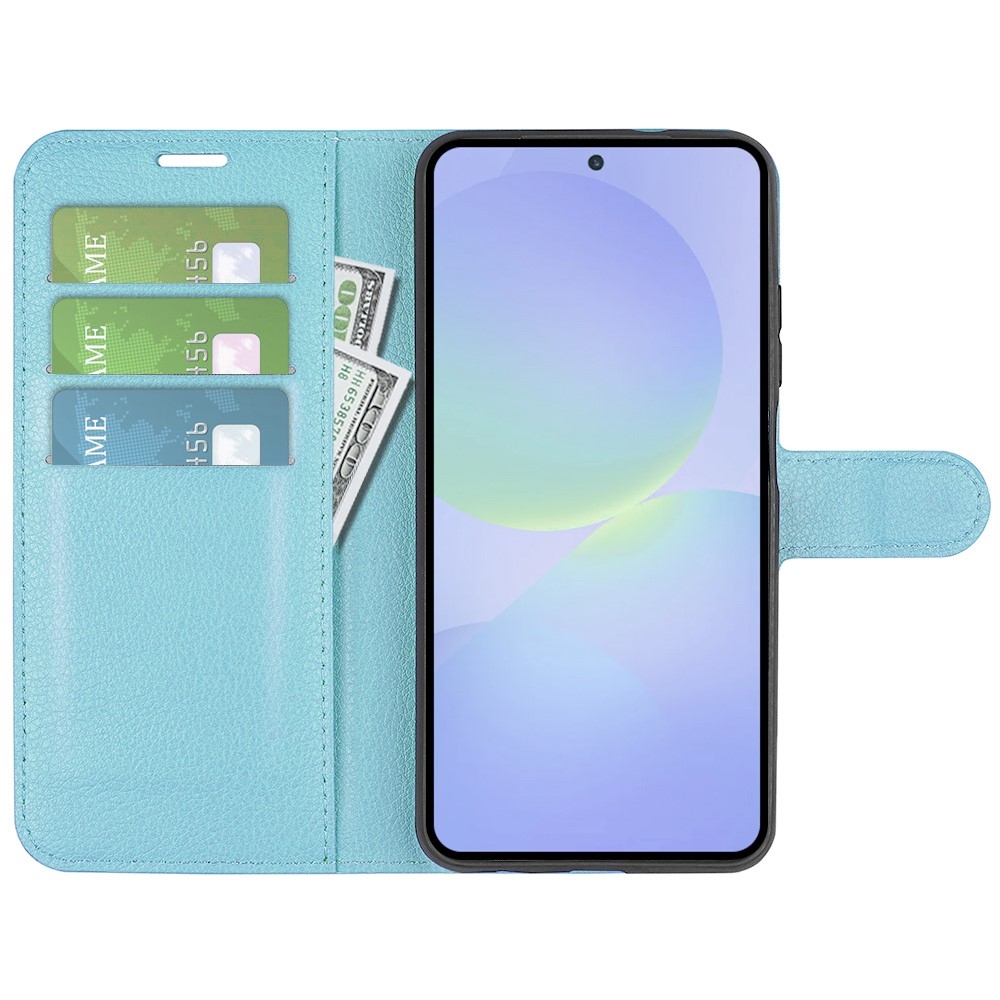 Litchi könyv tok Samsung Galaxy A37 5G - kék