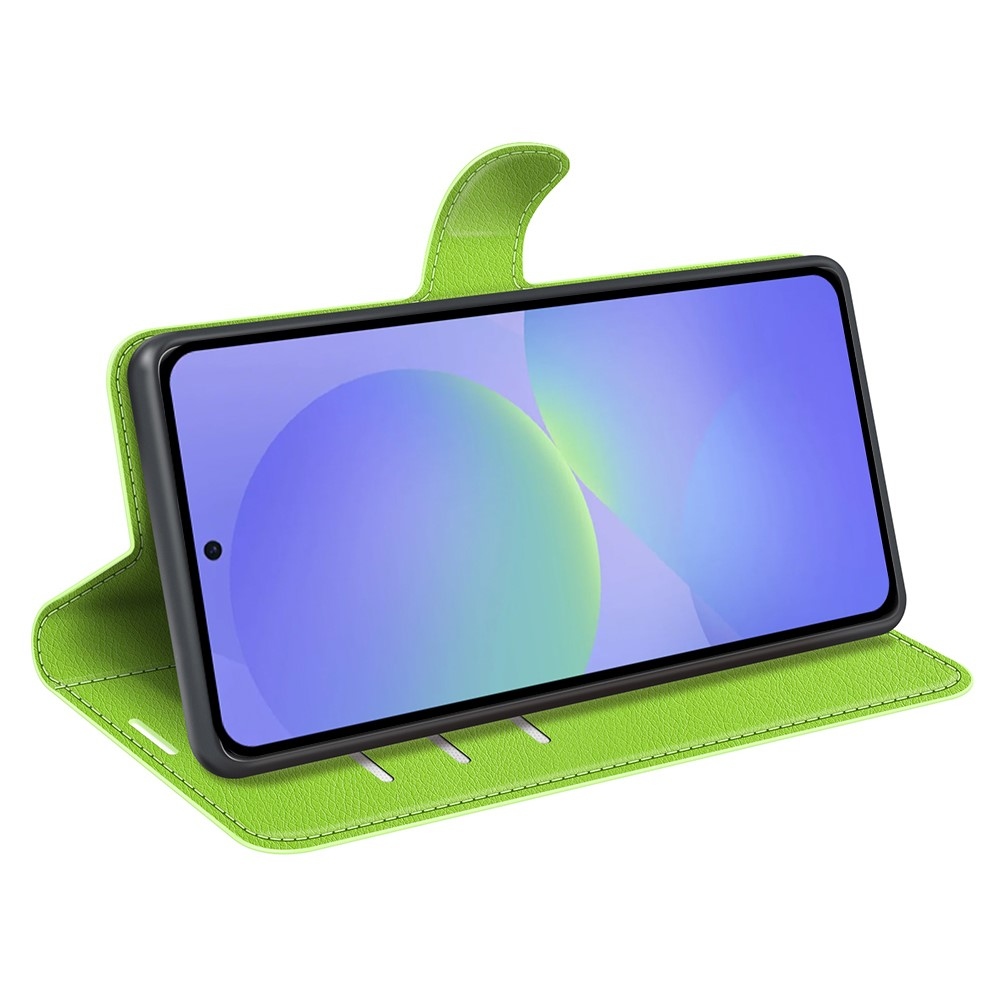 Litchi könyv tok Samsung Galaxy A37 5G - zöld