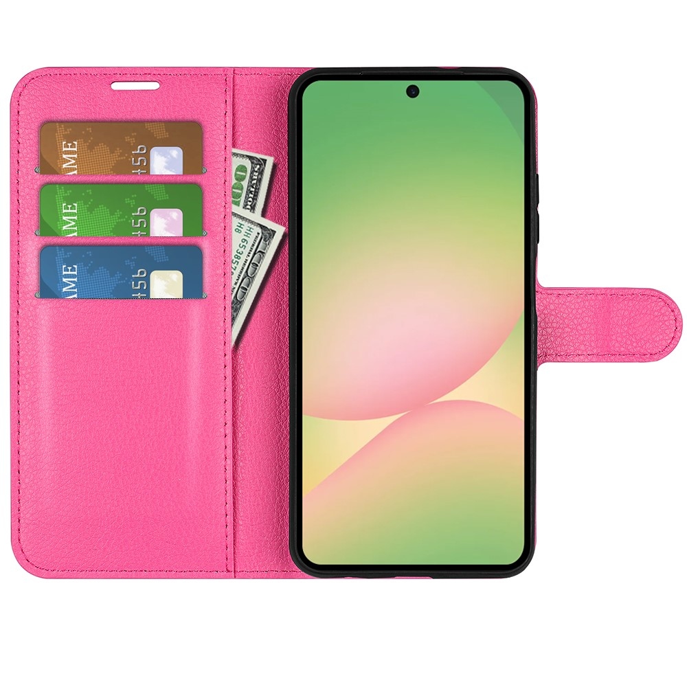 Litchi könyv tok Samsung Galaxy A57 5G - rózsaszínű