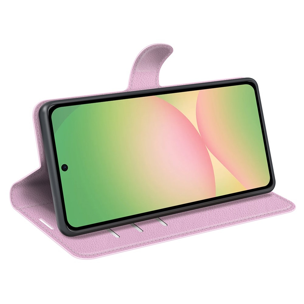 Litchi könyv tok Samsung Galaxy A57 5G - rózsaszínű