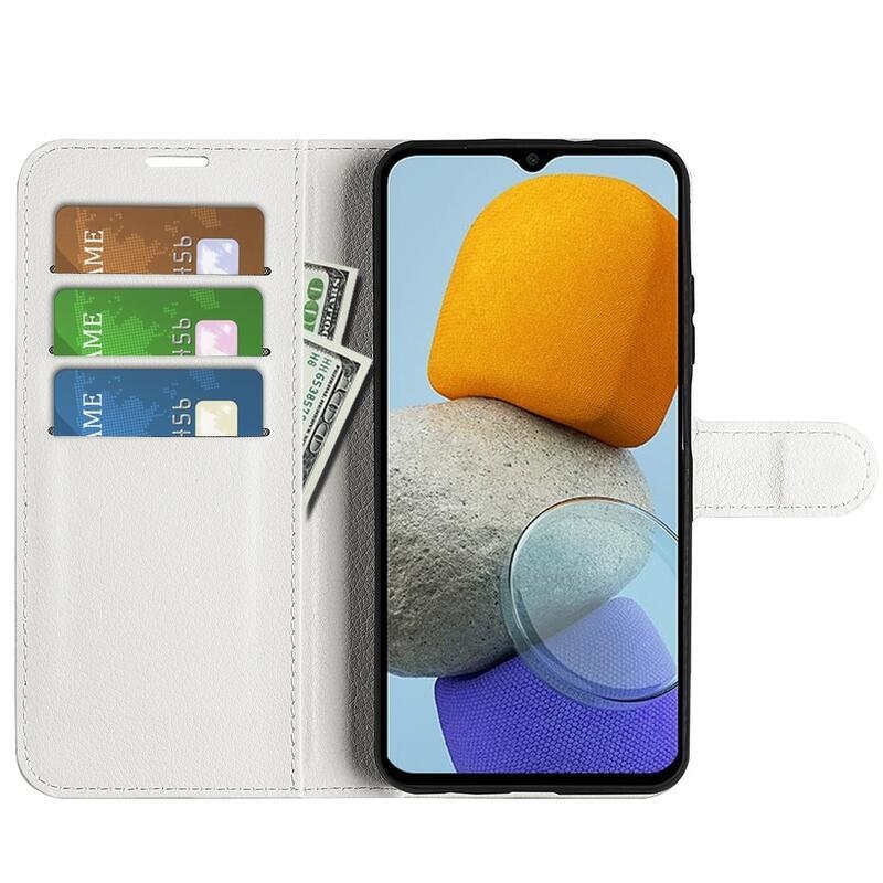 Litchi könyv tok Samsung Galaxy M23 5G - fehér