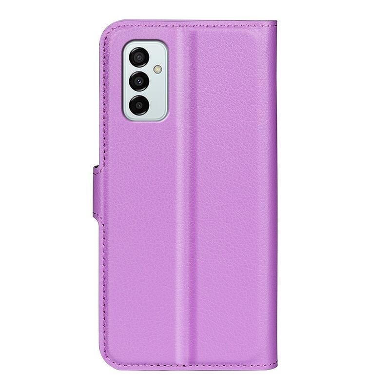 Litchi könyv tok Samsung Galaxy M23 5G-hez - lila