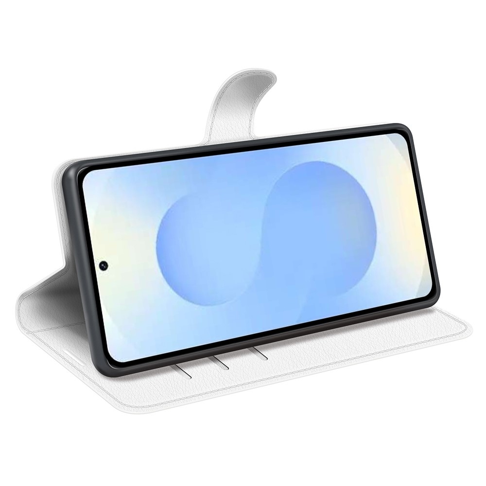 Litchi könyv tok Samsung Galaxy S26+ készülékhez - fehér