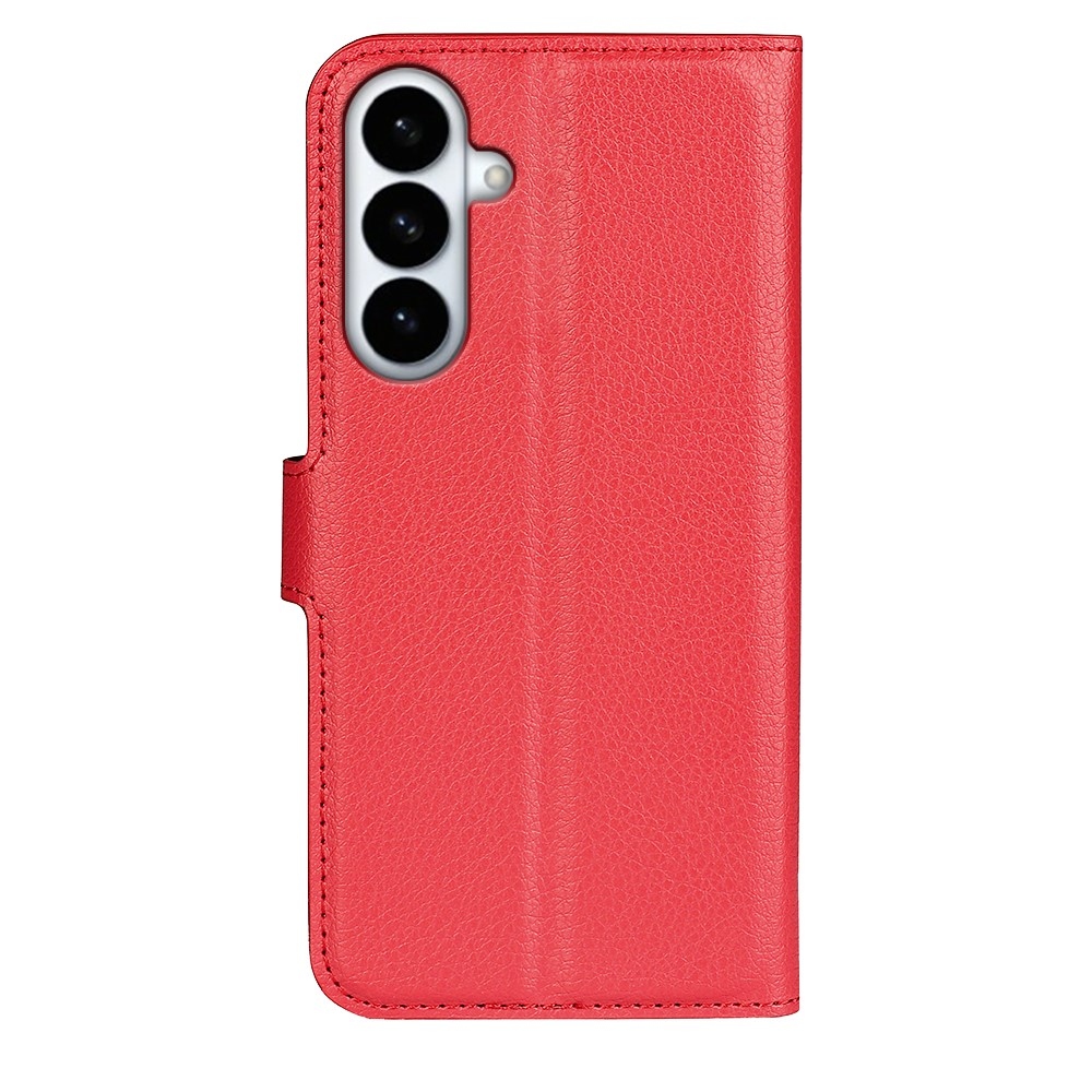 Litchi könyv tok Samsung Galaxy S26+ készülékhez - piros