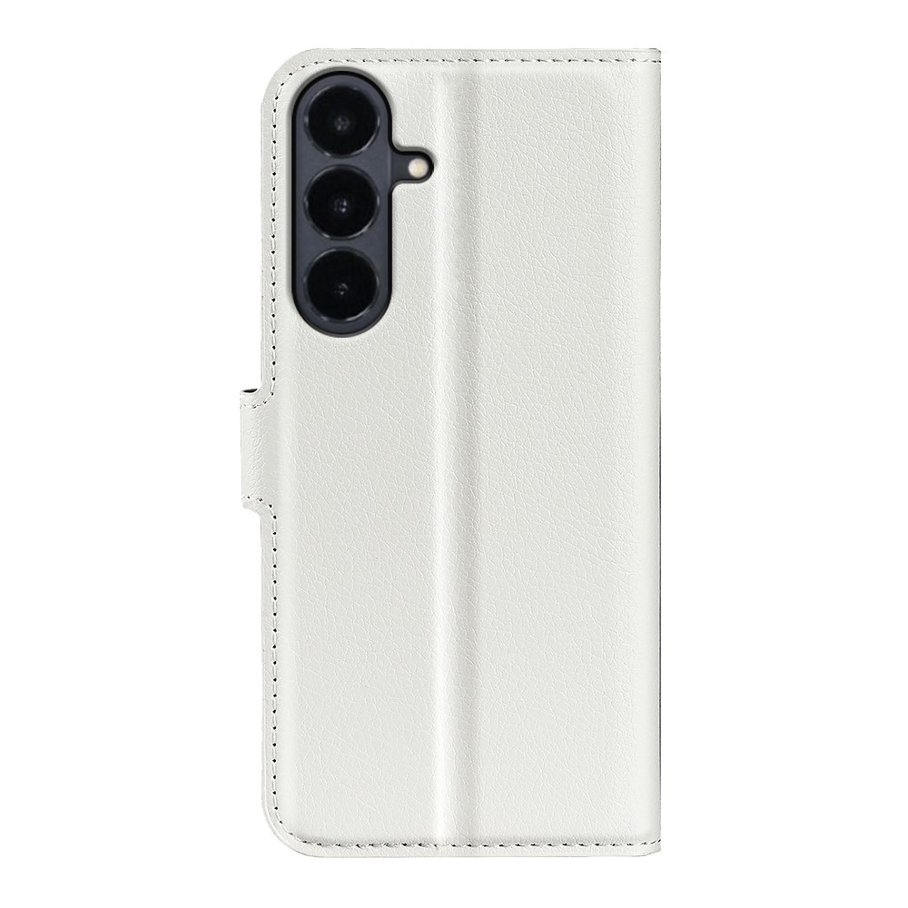 Litchi könyvformájú tok a Samsung Galaxy S26 FE-hez – fehér