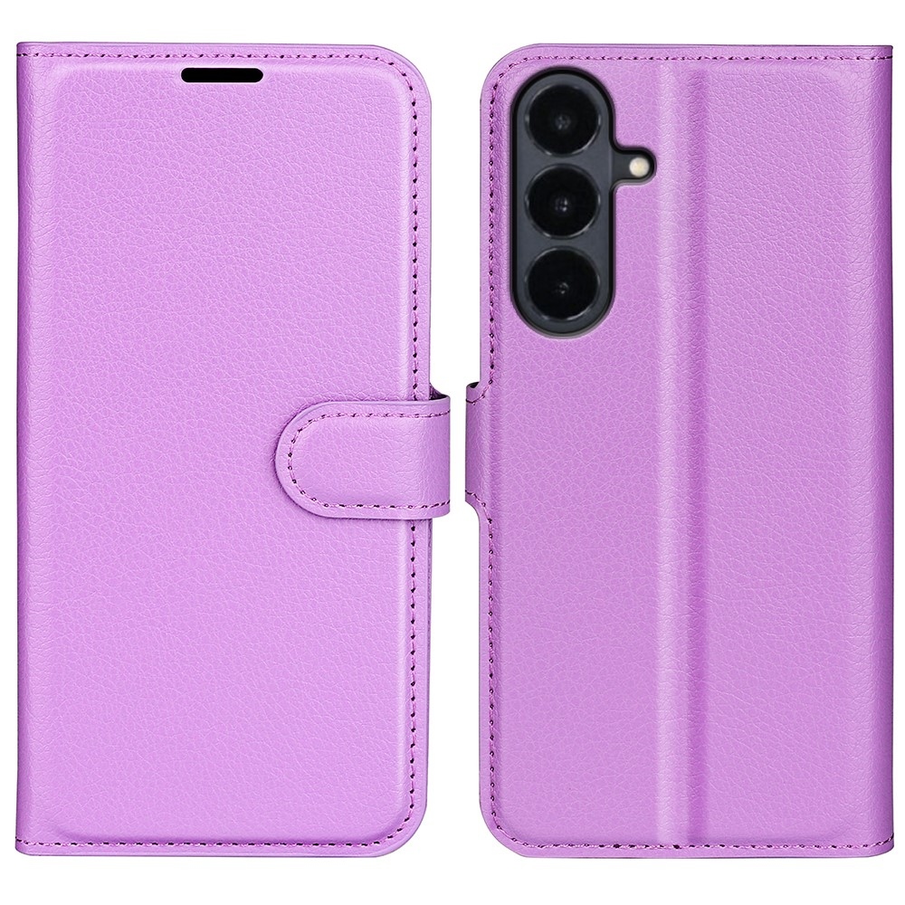 Litchi könyvformájú tok a Samsung Galaxy S26 FE-hez – lila