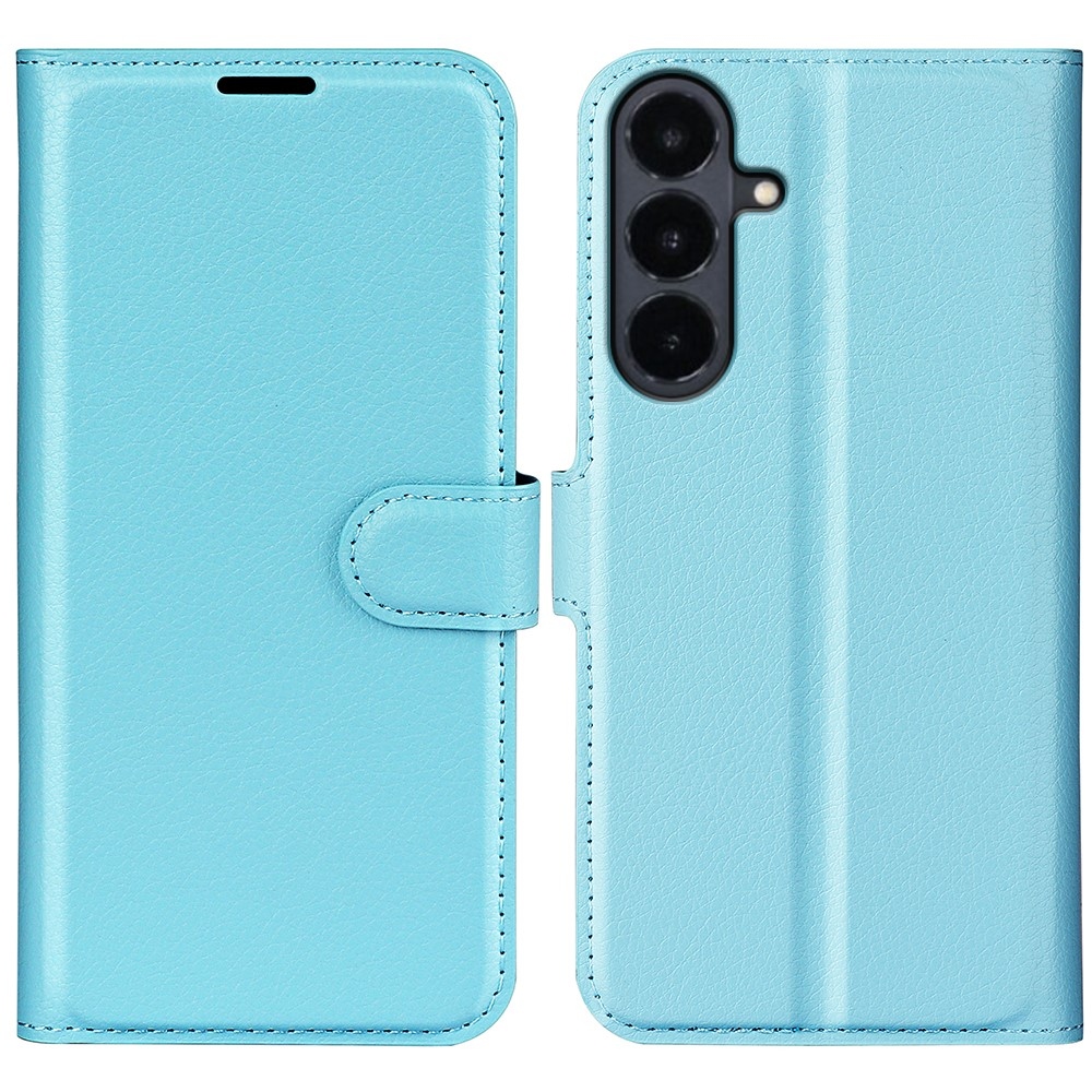 Litchi könyvformájú tok a Samsung Galaxy S26 FE-hez – kék